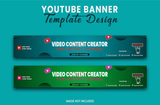 ein Cover- und Banner-Design für einen YouTube-Kanal