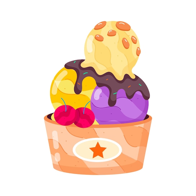 Ein cupcake mit einem stern darauf und einem stern oben