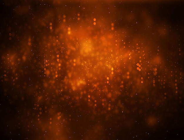 ein dunkler Hintergrund mit orangefarbenen und gelben Flecken
