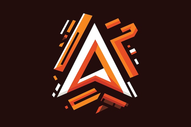 Ein dynamisches und kräftiges logo mit einem geometrischen 
