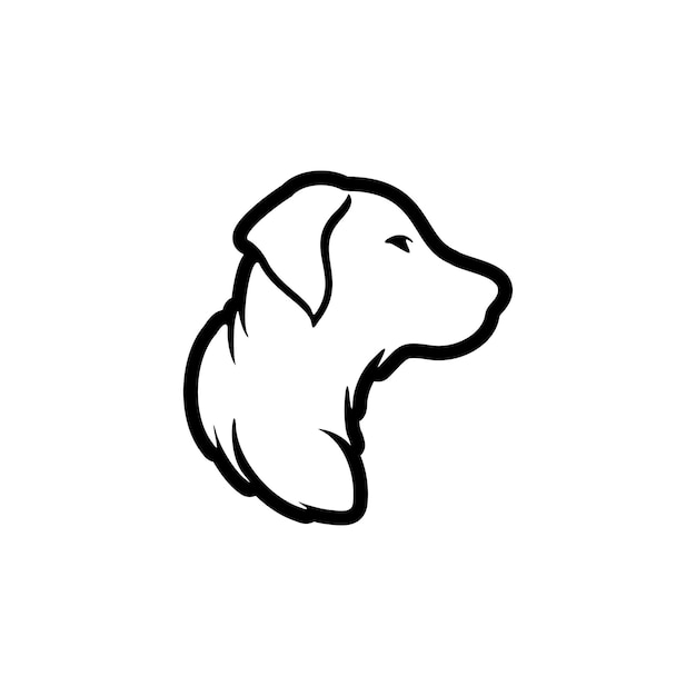 Ein einfaches und klares Bild eines Hundes, das leicht zu verstehen ist. Vektorillustration
