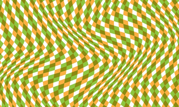 Ein farbenfroher hintergrund mit einem grünen und orangefarbenen gestreiften muster