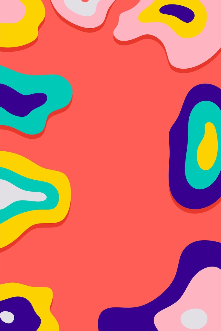 Ein farbenfroher Hintergrund mit rotem Hintergrund und farbenfrohem Design.