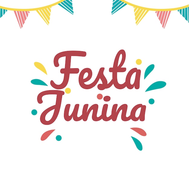 Ein farbenfrohes banner für festa mit fahnen und den worten festa.