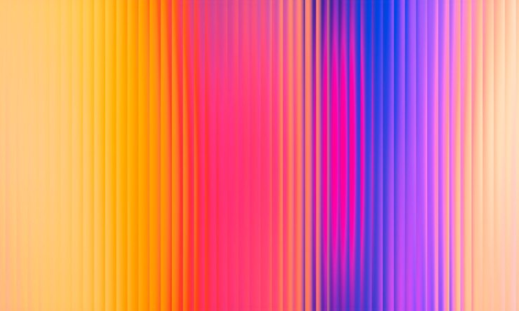 Vektor ein farbenfrohes bild einer regenbogenfarbigen linie