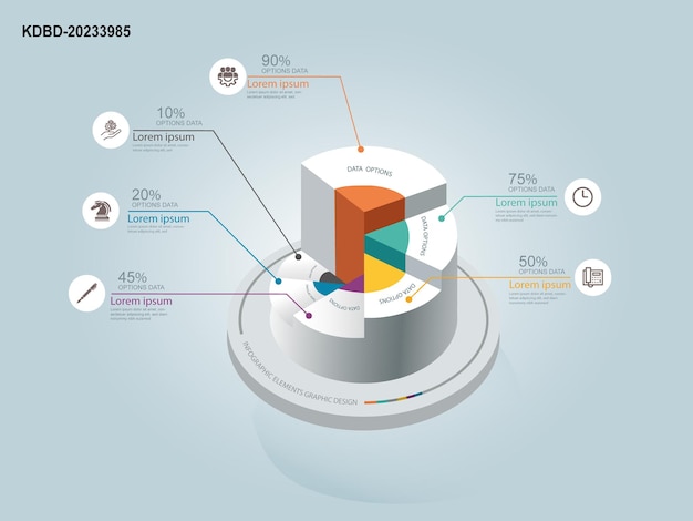 ein farbenfrohes Diagramm eines Diagramms, das Prozentrabatt sagt