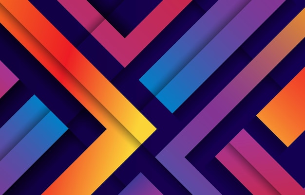 ein farbenfrohes geometrisches Design mit mehrfarbigen Linien und einem farbenfrohen Muster