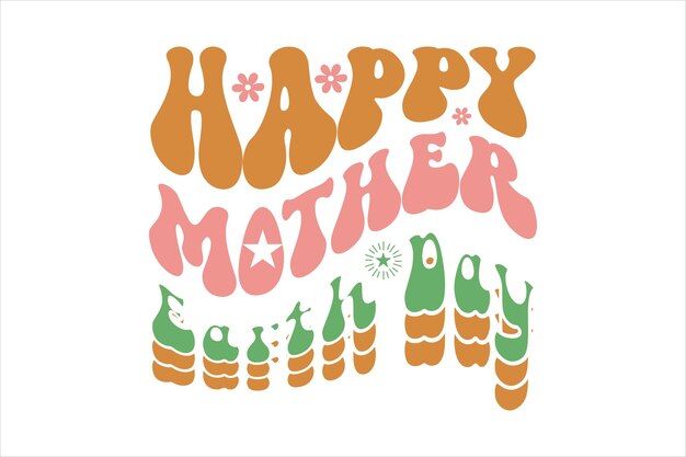 Vektor ein farbenfrohes poster mit der aufschrift happy mother.