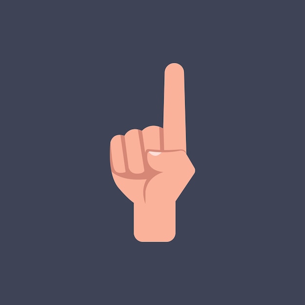 ein Fingergest in flachem Vektordesign
