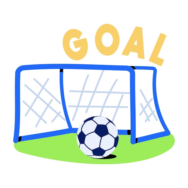 Ein flacher Icon-Download für ein Fußballspiel