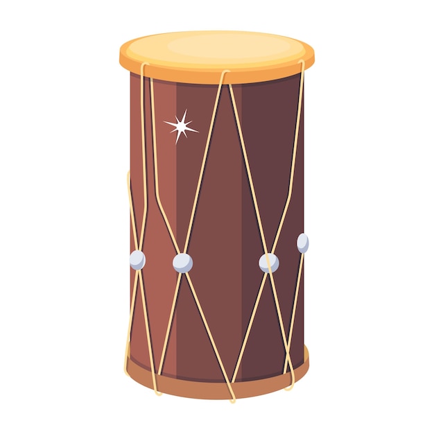 Ein flaches Design der Trommel