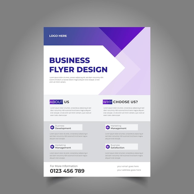 ein Flyer, auf dem geschrieben steht Business Corporate Design Design