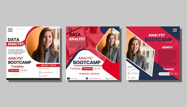 Vektor ein flyer für ein bootcamp