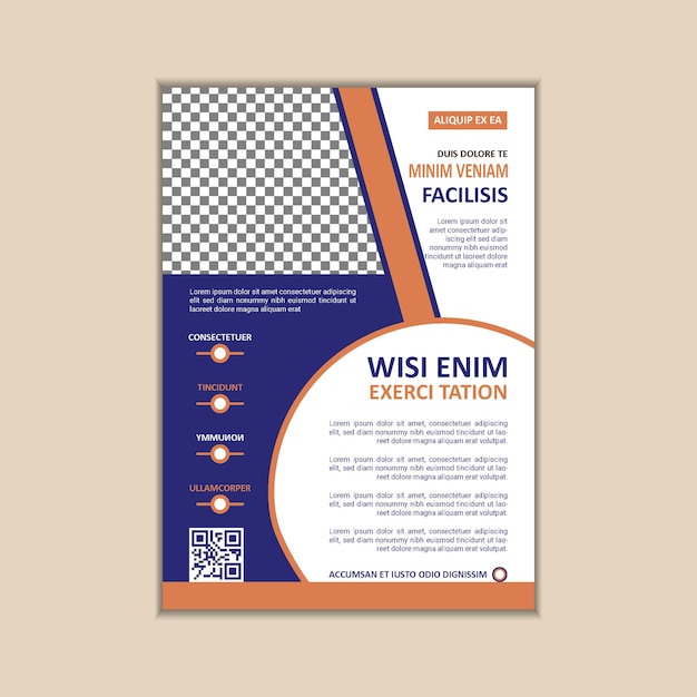 Vektor ein flyer für eine wisi-enio-übungsnation