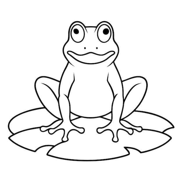 ein Frosch sitzt auf einem Felsen mit den Händen auf den Knien