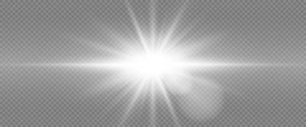 Ein funkelnder weißer Stern auf einem hellgrauen Hintergrund