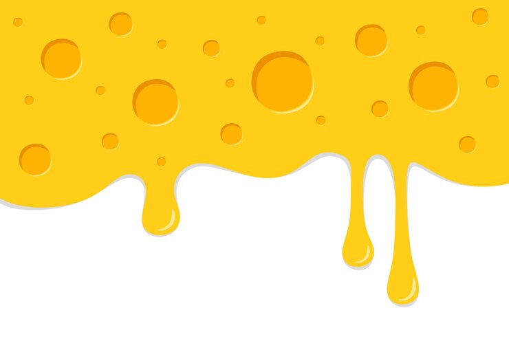 ein gelber Hintergrund aus geschmolzenem Käse