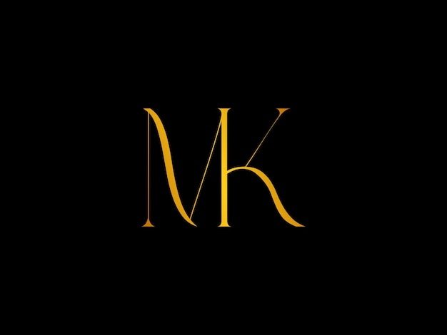 Ein gelbes Logo für die Firma mk