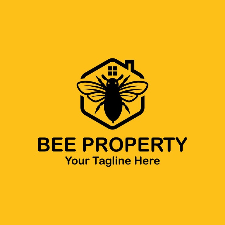 Vektor ein gelbes schild für ein bienengrundstück