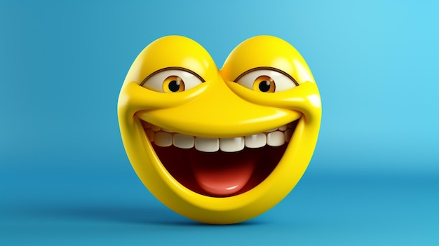 Vektor ein gelbes smiley-gesicht mit einem lächeln