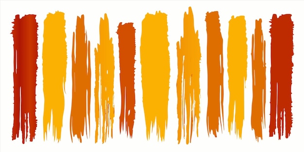 Ein gemälde aus orange und gelben linien mit orangefarbenen linien
