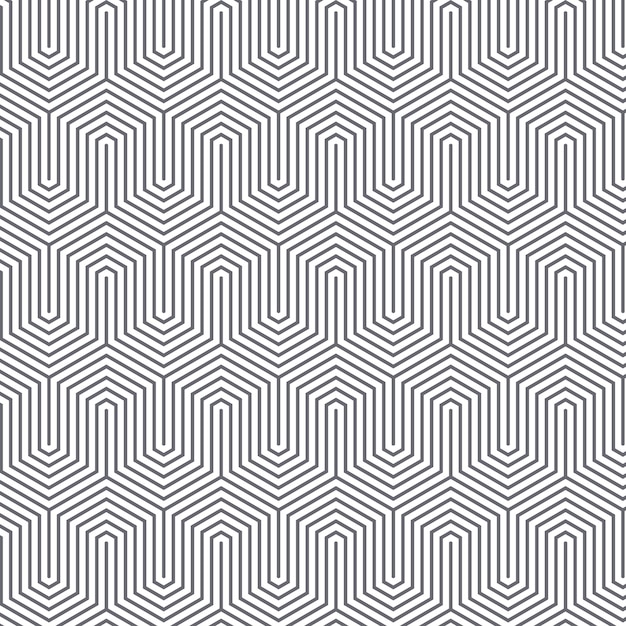 ein geometrisches Muster durch Linien, Sechsecken