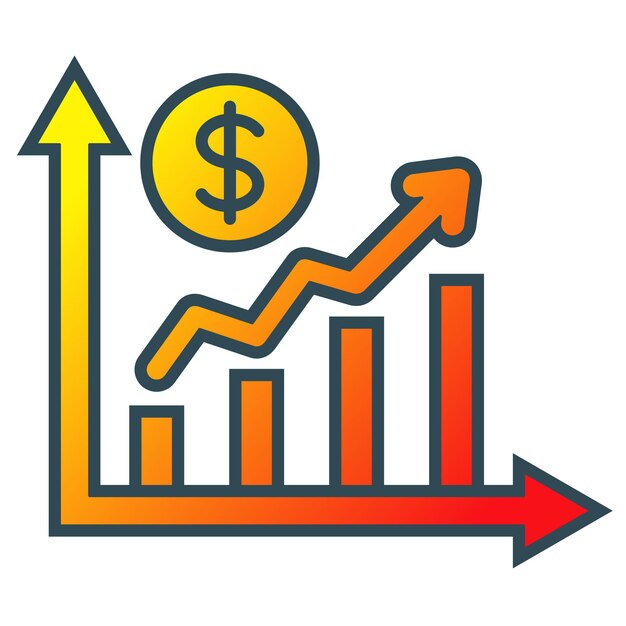 ein Graph mit einem Graph, auf dem Dollar steht