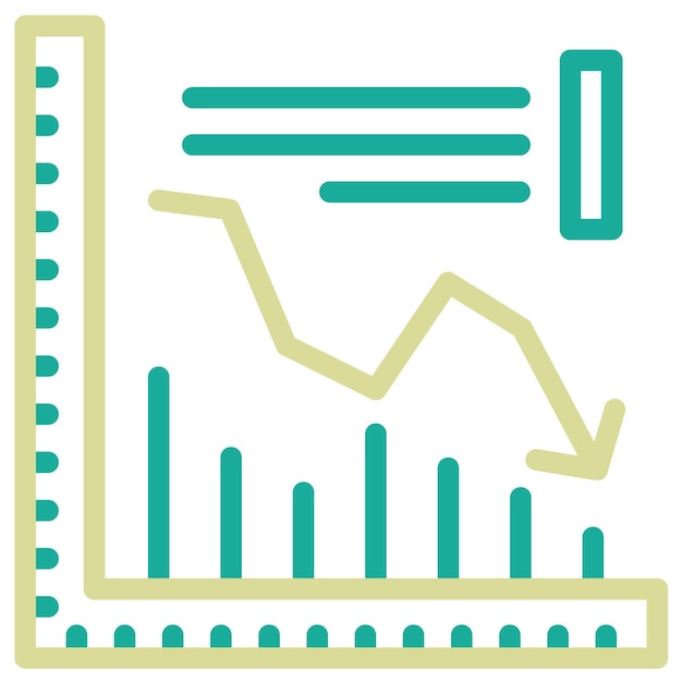 Vektor ein graph mit einem graph, auf dem steht graph