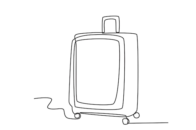 Ein großer koffer für den flughafen gepäck online zeichnung