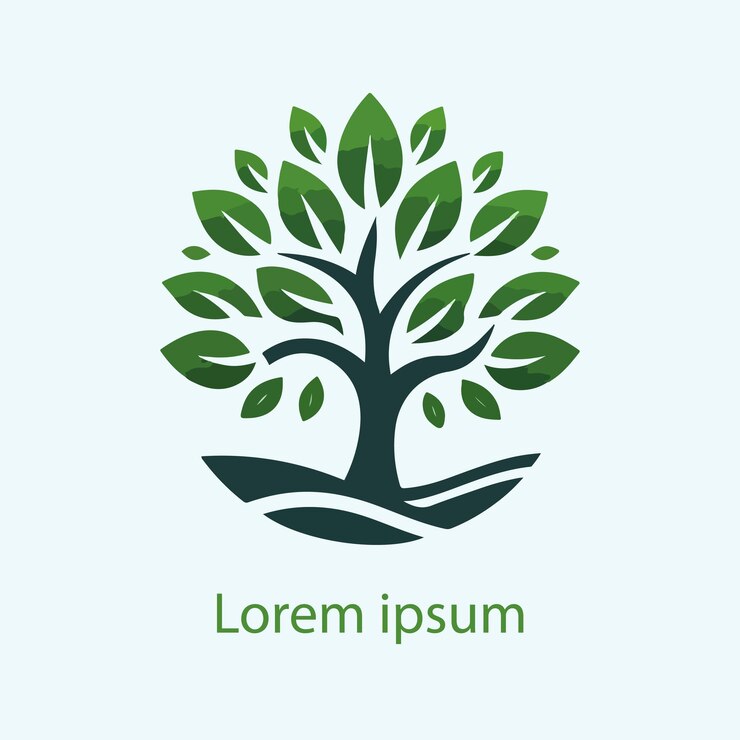 ein grüner Baum mit dem Wort "LG" darauf