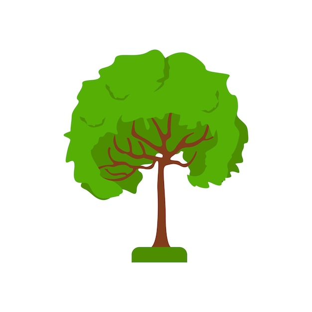 ein grüner Baum mit einem Baum darauf