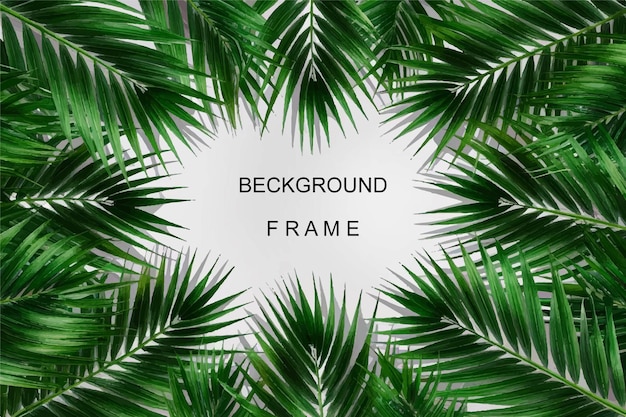ein grüner Hintergrund mit einer Palme und einem weißen Hintergrund mit einem Texteffekt auf der Unterseite