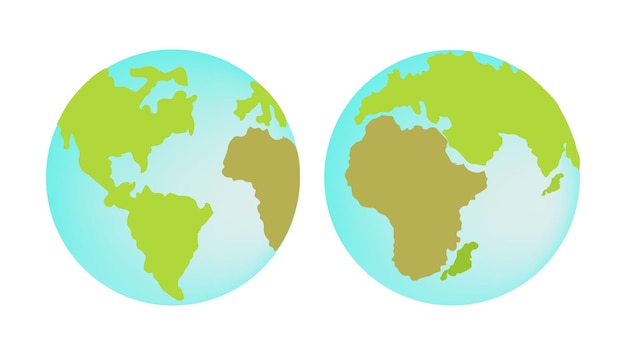 Ein grüner Planet mit dem Wort Afrika darauf