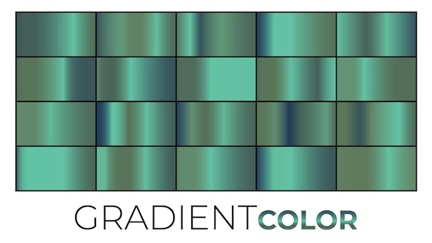 Vektor ein grüner und blauer farbverlaufshintergrund mit den wörtern farbverlaufsfarbe.
