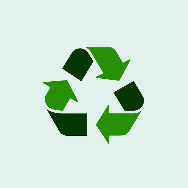 ein grünes Recycle-Zeichen mit der Aufschrift "Recycle"