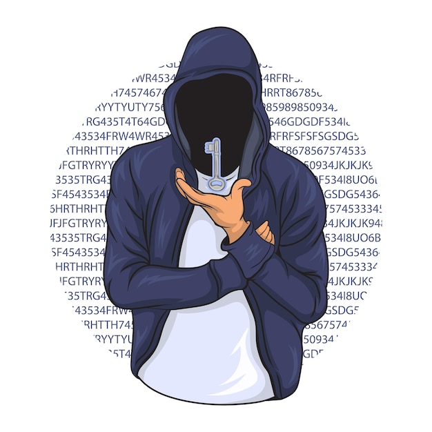 Ein Hacker, der versucht, verschiedene Codes zu entsperren
