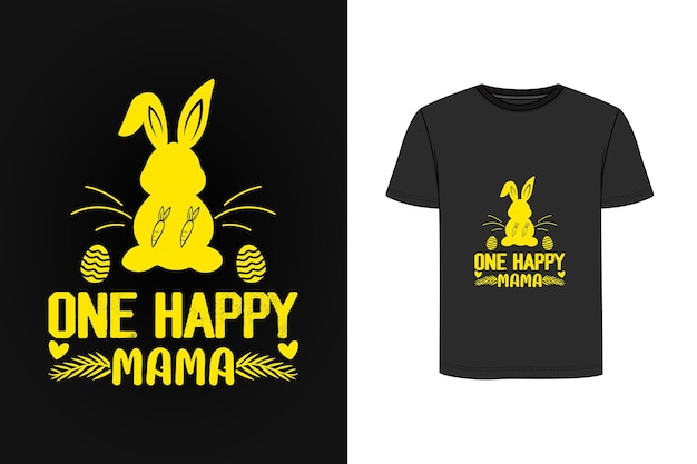 Vektor ein happy mama t-shirt design premium vector