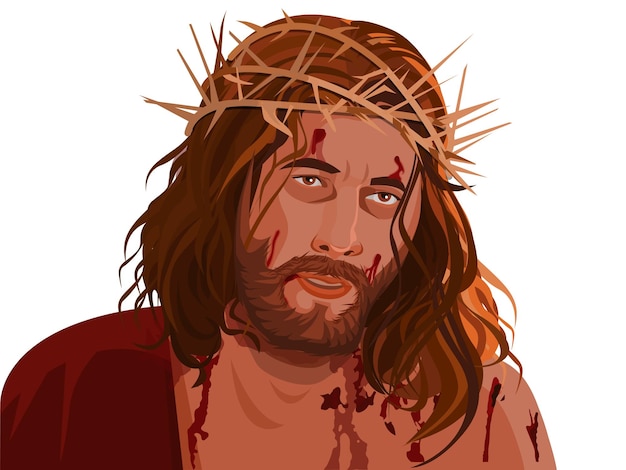 Ein heiliges kreuz, karfreitag das christliche kreuz und die karwoche mit illustrationen über jesus