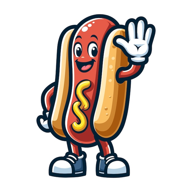 ein Hotdog mit einem großen gelben Buchstaben s
