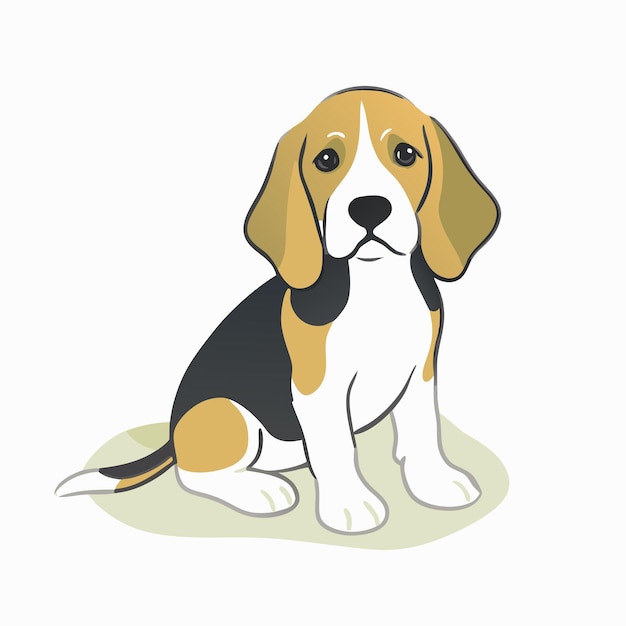 ein Hund sitzt vor einem weißen Hintergrund