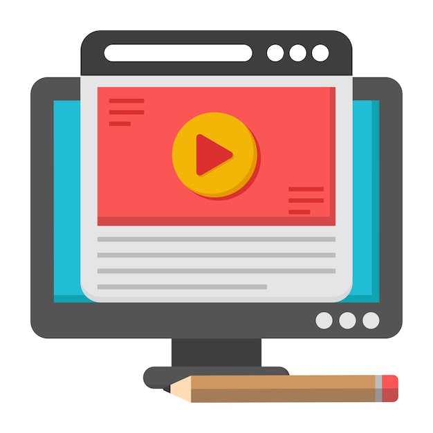 Ein Ikonentwurf eines Webvideos
