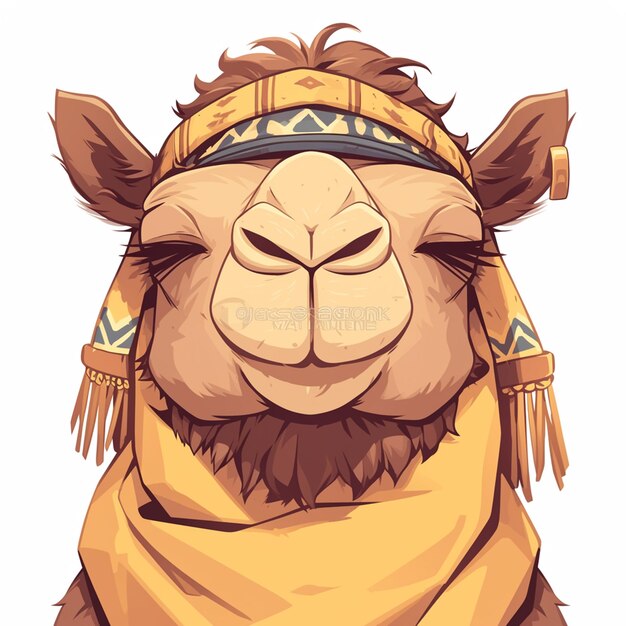 Vektor ein kamelbauern im cartoon-stil