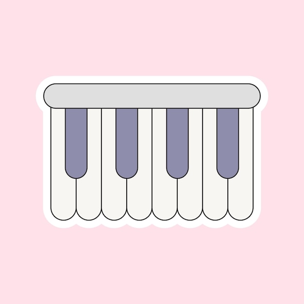 Ein klavier, das auf weichem rosa hintergrund lokalisiert wird