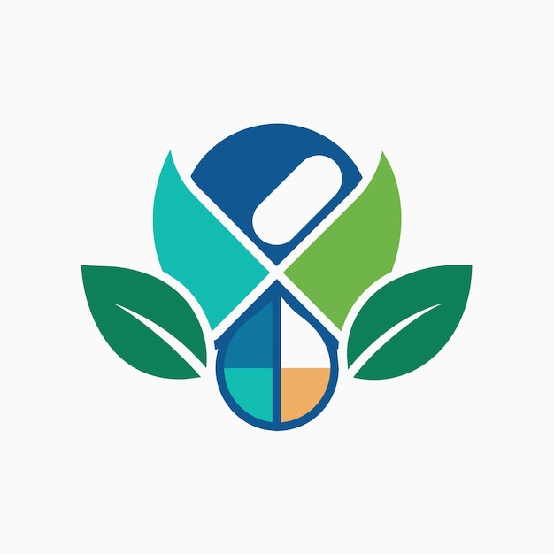 Ein kreatives logo für ein medizinisches unternehmen mit pharmazeutischen symbolen in einem modernen stil erstellen einer künstlerischen darstellung von pharmazeutika in einem minimalistischen stil