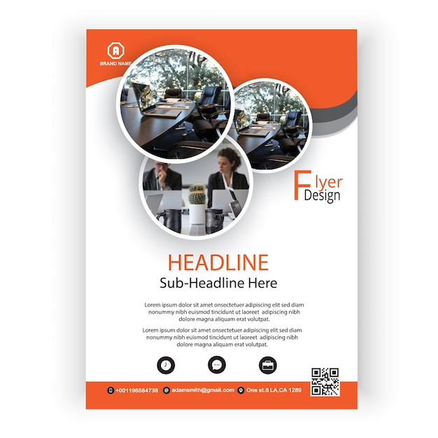 ein kreatives und farbenfrohes Flyer-Design und eine Vorlage