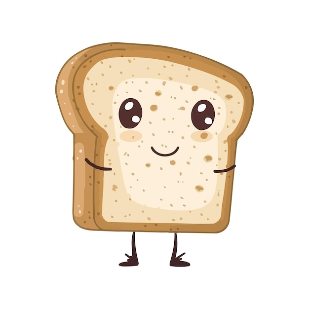 ein lächelndes Gesicht mit einem Stück Brot darauf