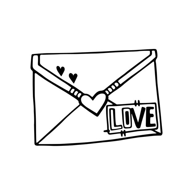 Ein liebesbrief ein briefumschlag mit der aufschrift liebe auf der