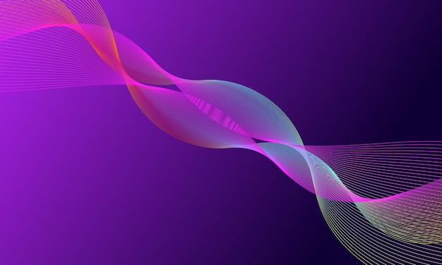 ein lila Hintergrund mit farbigen Linien und ein lila hintergrund mit einer Linie mehrfarbiger Linien