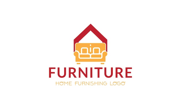 ein Logo für ein Möbelgeschäft mit einem Haus oben