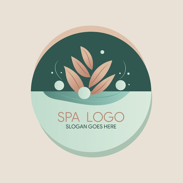 Vektor ein logo für ein spa-logo im vektor mit isoliertem hintergrund